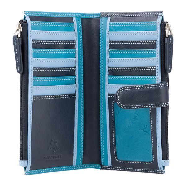 Фотографія Гаманець жіночий Visconti RB100 Bermuda c RFID (Blue Multi) RB100 BLUE M - купити RB100 BLUE M за 2 600 грн