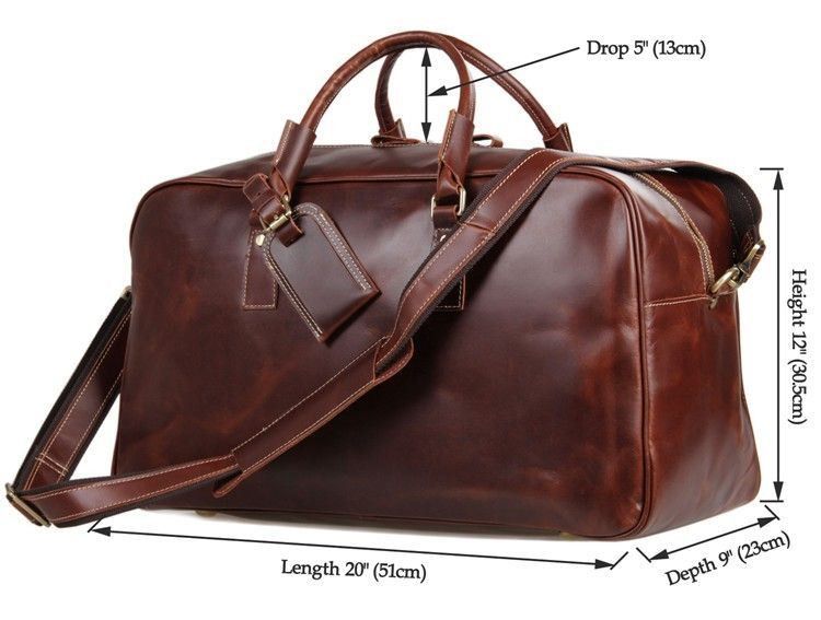 Велика зручна шкіряна дорожня сумка, англійський стиль 7156LB JD7156LB фото