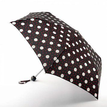 Фотографія Парасолька жіноча Fulton L869-036822 Lulu Guinness Minilite-2 Polka Lips L869-036822 - купити 92499 за 1 850 грн