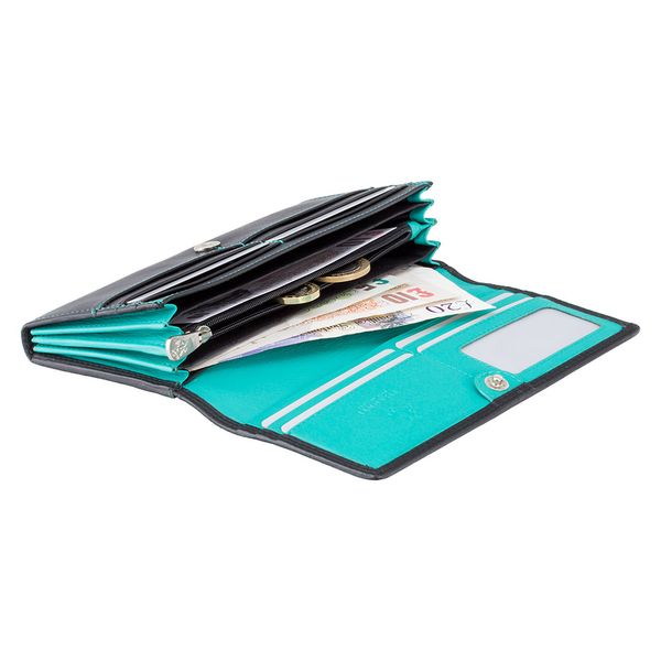 Гаманець жіночий Visconti CD21 Topaz (Black Aqua) CD21 BLK/AQUA фото