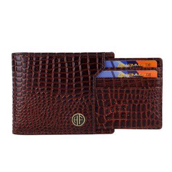 Фотографія Чоловічий шкіряний гаманець Hammonds Flycatcher HF577 Croc Brown (Коричневий) HF577_CROC-PLN_BRN - купити 96319 за 880 грн