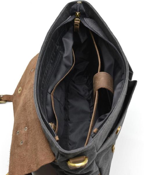 Чоловіча сумка-портфель шкіра та канвас RG-3960-4lx TARWA RH-3960-4lx фото