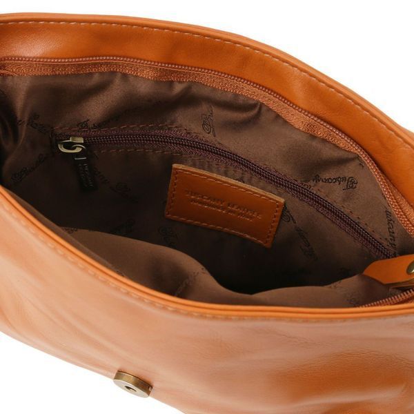 Фотографія TL Bag - сумка на плечі з м&rsquo;якою шкіряною щіткою TL141223 COGNAC TL141223 - купити 1223_1_6 за 3 672 грн
