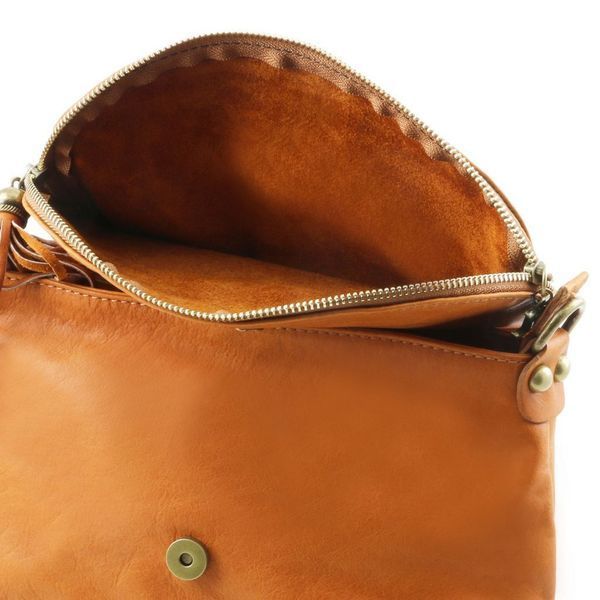 Фотографія TL Bag - сумка на плечі з м&rsquo;якою шкіряною щіткою TL141223 COGNAC TL141223 - купити 1223_1_6 за 3 672 грн