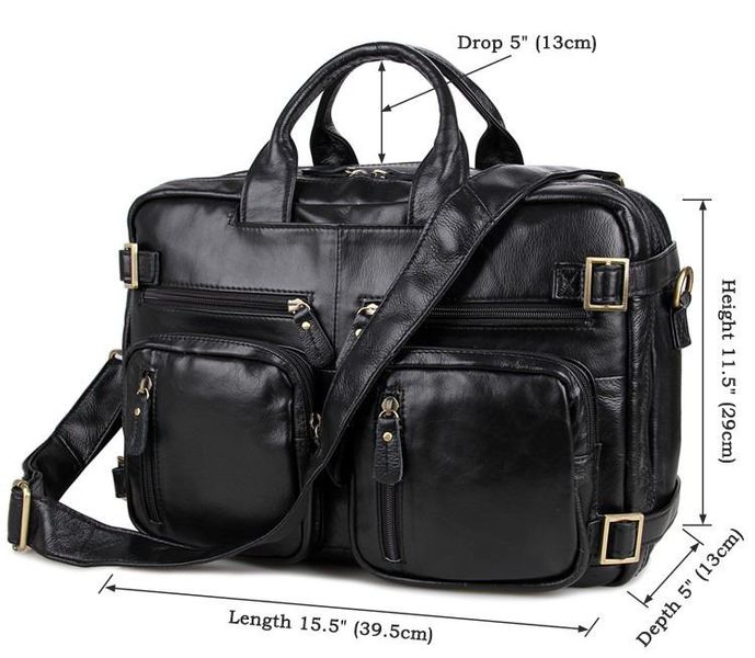 Універсальна чоловіча сумка-рюкзак, чорна 7026А JD7026A фото