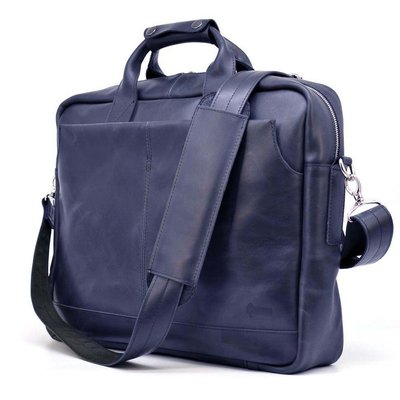 Чоловіча сумка для ноутбука 17 із натуральної шкіри синя TARWA RK-1019-4lx RK-1019-4lx фото