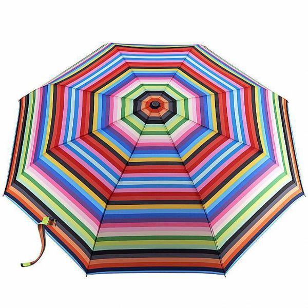 Фотографія Парасолька жіноча Fulton L354- Minilite-2 Retro Stripe (Ретро полоса) L354-040577 - купити 92705 за 1 590 грн