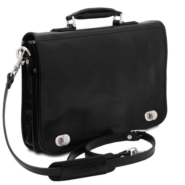 Siena - шкіряна сумка - -міксер для 2 відділів TL142243 Чорний TL142243 фото