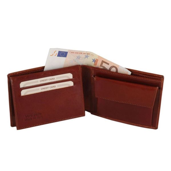 Ексклюзивний шкіряний гаманець для чоловіків із відділенням для монет 763_1_5 фото