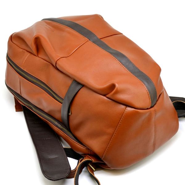 Чоловік шкіряний міської рюкзак рудий з коричневим GB-7340-3md TARWA GB-7340-3md фото