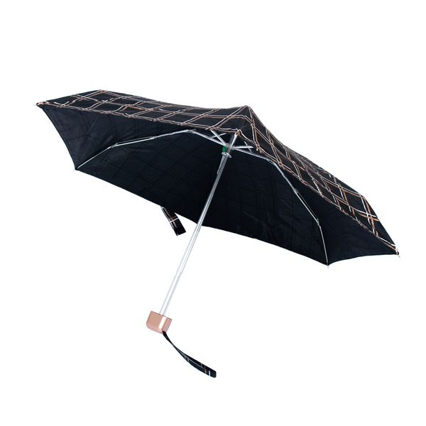 Міні парасолька жіноча Fulton Tiny-2 L501 Golden Check (Золотая Клетка) L501-036747 фото
