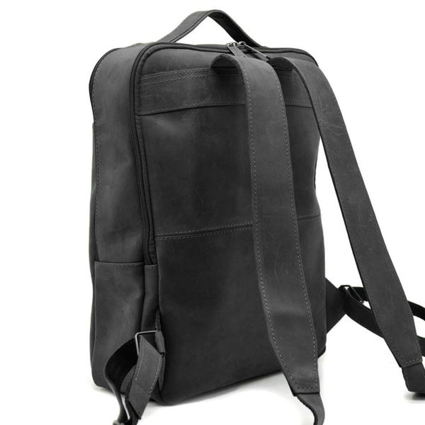 Шкіряний рюкзак для ноутбука чорний на два відділення RA-7280-3md RA-7280-3md фото