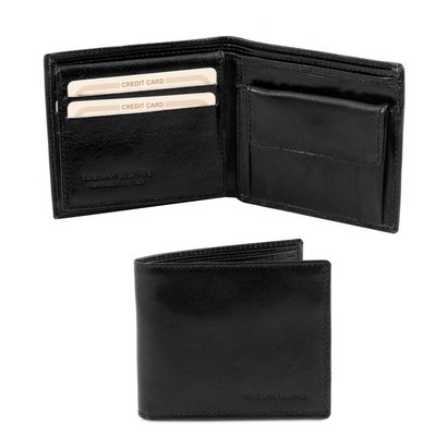 Ексклюзивний шкіряний гаманець потрійного додавання для чоловіків TL141377 Чорний TL141377 фото