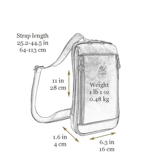 Сумка нагрудна, слінг, рюкзак на одне плече - Kim - коньячна Time Resistance 5230901 5230901 фото