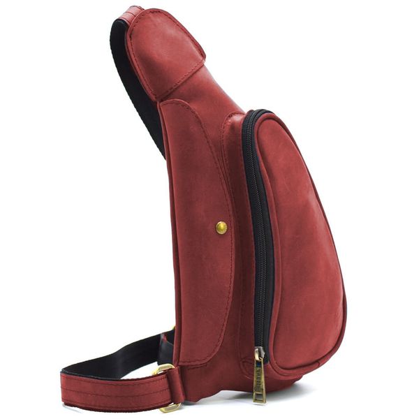 Червона сумка рюкзак слінг шкіряна на одне плече RR-3026-3md TARWA 1 RR-3026-3md фото