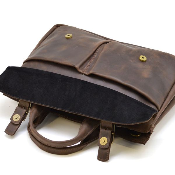 Чоловіча сумка портфель для ноутбука зі шкіри crazy horse RC-7107-1md TARWA GC-7107-3extra фото