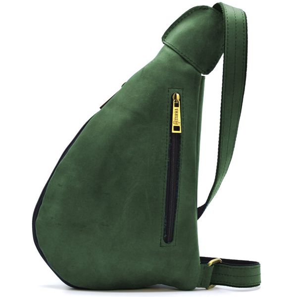 Зелена сумка рюкзак слінг шкіряна на одне плече RE-3026-3md TARWA RE-3026-3md фото