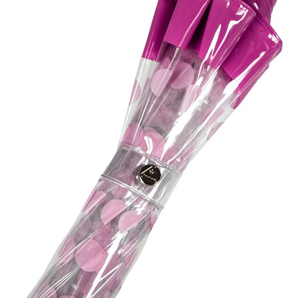 Парасолька-тростина жіноча Fulton Birdcage-2 L042 Pink Polka (Розовый горох) L042-031483 фото
