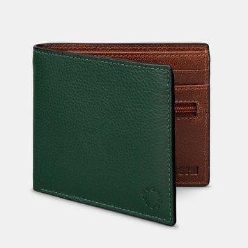 Фотографія Чоловічий шкіряний гаманець Yoshi Y2378 (Green/Brown) Y2378 17 16 - купити 95769 за 1 550 грн