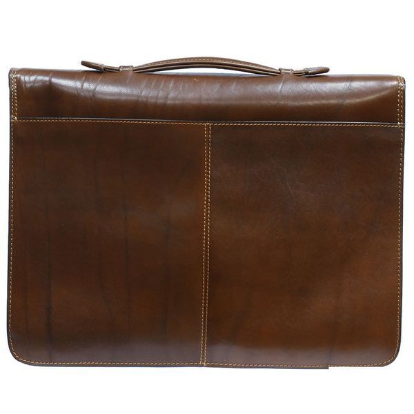 Фотографія Шкіряний портфель Italico 8091L cognac коньячний Italico8091Lcognac - купити 83799 за 14 478 грн