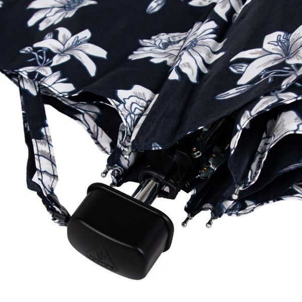 Фотографія Парасолька жіноча Fulton L340 Miniflat-2 Black and White Floral (Черно-білі квіти) L340-037744 - купити 96637 за 1 280 грн