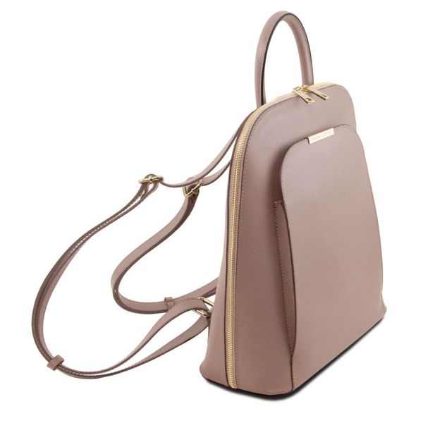 TL Bag - шкіряний рюкзак Saffiano для жінок TL141631 Nude TL141631 фото