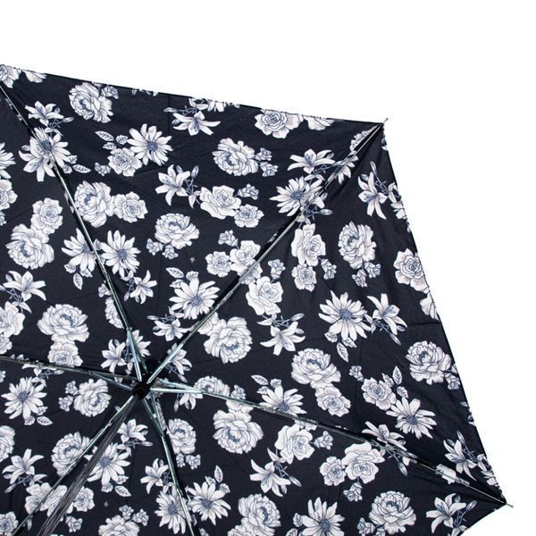 Фотографія Парасолька жіноча Fulton L340 Miniflat-2 Black and White Floral (Черно-білі квіти) L340-037744 - купити 96637 за 1 280 грн
