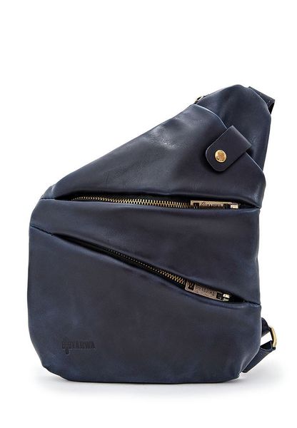 Чоловіча шкіряна сумка-слінг RK-6402-3md темно-синя бренд TARWA GA-6402-4lx фото