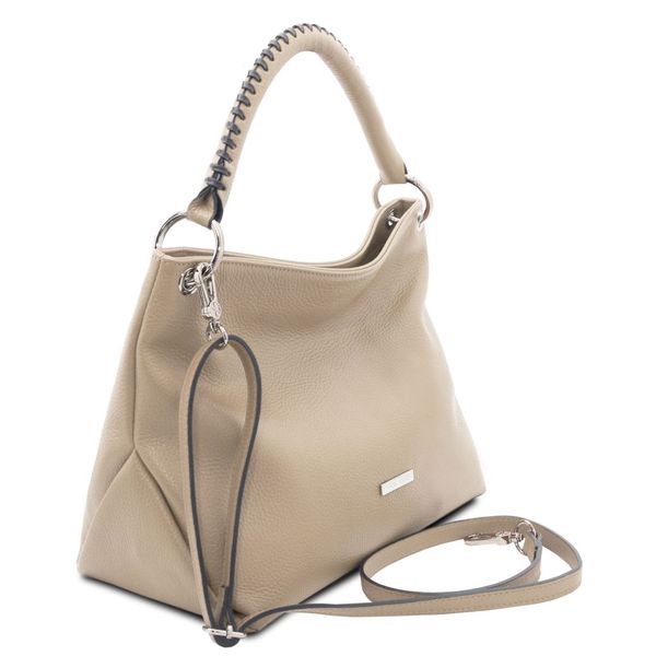 TL Bag - М'яка шкіряна сумочка TL142087 Світло -сірий -Браун TL142087 фото