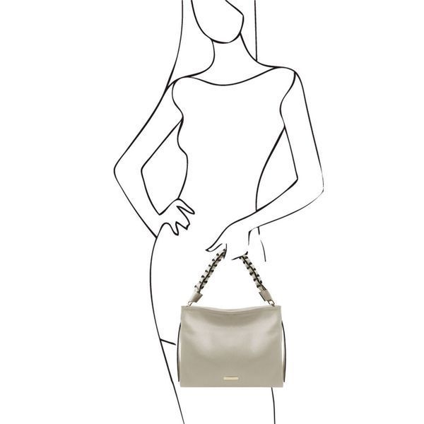 Фотографія TL Bag - М'яка шкіряна сумка для плечей TL142292 Світло -сірий TL142292 - купити 2292_1_76 за 5 508 грн