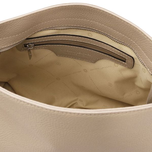 TL Bag - М'яка шкіряна сумочка TL142087 Світло -сірий -Браун TL142087 фото