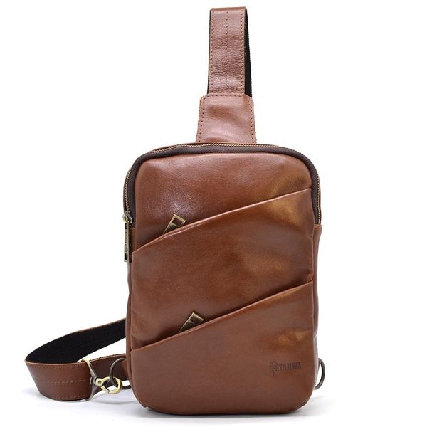 Шкіряний рюкзак слінг рюкзак на одну шлейку GB-0604-3md TARWA GB-0604-3md фото