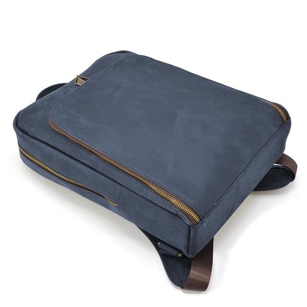 Шкіряний рюкзак для ноутбука 14" RK-1239-4lx TARWA синій crazy horse 82952 фото