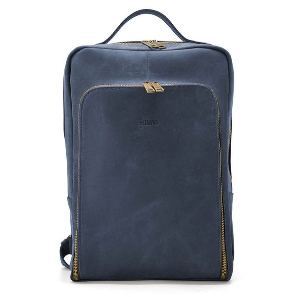 Шкіряний рюкзак для ноутбука 14" RK-1239-4lx TARWA синій crazy horse 82952 фото