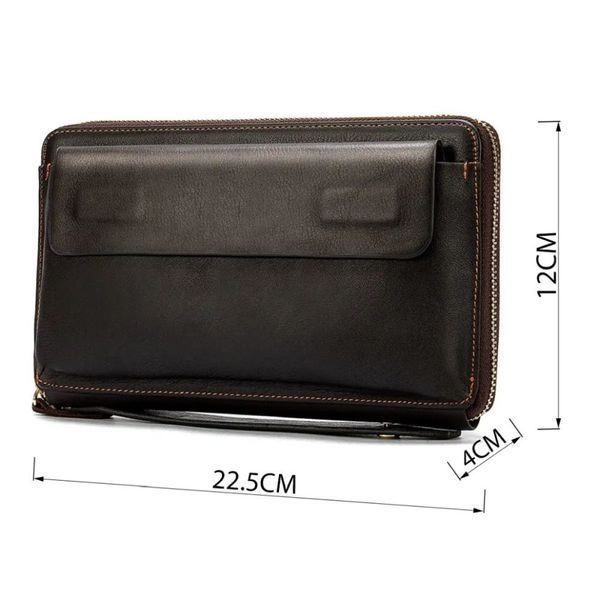 Фотографія Чоловічий клатч шкіряний bx9043br коричневий bx9043br - купити 85654 за 1 271 грн