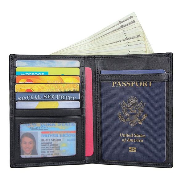 Чорний шкіряний гаманець-органайзер з відділом для ID документів JDR-8450A JDR-8450A фото