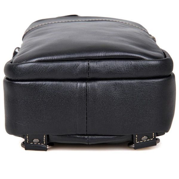 Стильний шкіряний міні-рюкзак на одній шлеї бренду John McDee JD4002A фото