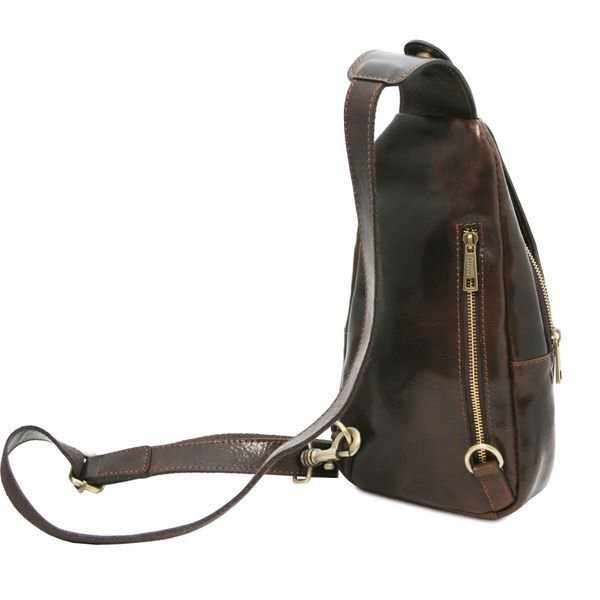 Фотографія Kevin - Шкіряний слінг кросовер TL Bag142195 Темно -коричневий TL142195 - купити 2195_1_5 за 5 712 грн