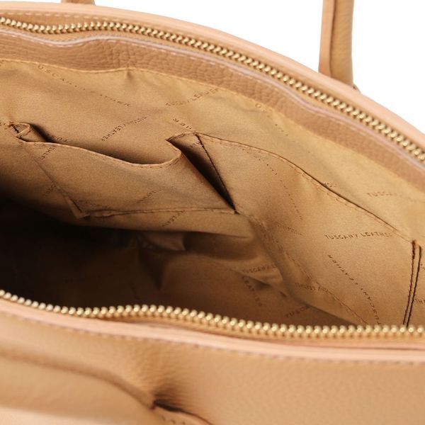 TL Bag - шкіряна сумка з золотою фурнітурою TL141529 Шампанське TL141529 фото